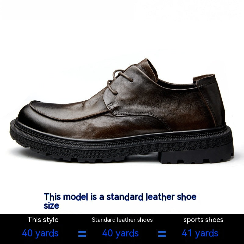 Men's Breathable Retro British Leather Casual Shoes