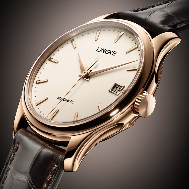 Swiss Hollow Mechanical Watch - Elegant Men's Automatic